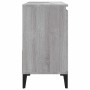 Armario de baño madera contrachapada gris Sonoma 65x33x60 cm