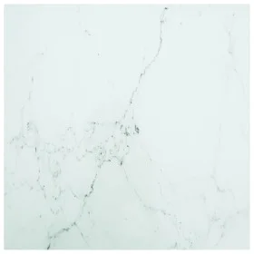 Marble design table with white tempered glass top 70x70 cm 6 mm by vidaXL, Table tops - Ref: Foro24-322256, Price: 46,55 €, D...