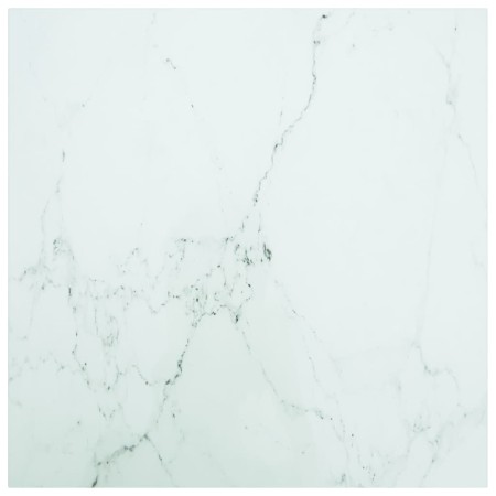 Marble design table with white tempered glass top 70x70 cm 6 mm by vidaXL, Table tops - Ref: Foro24-322256, Price: 47,32 €, D...