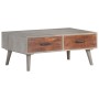Solid gray rough mango wood coffee table 100x60x40 cm by vidaXL, Coffee table - Ref: Foro24-321808, Price: 156,05 €, Discount: %