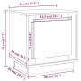 Mesita de noche madera contrachapada roble sonoma 44x35x45 cm
