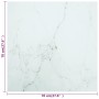 Marble design table with white tempered glass top 70x70 cm 6 mm by vidaXL, Table tops - Ref: Foro24-322256, Price: 47,32 €, D...