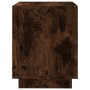 Mesitas noche 2 uds madera contrachapada roble humo 44x35x45 cm