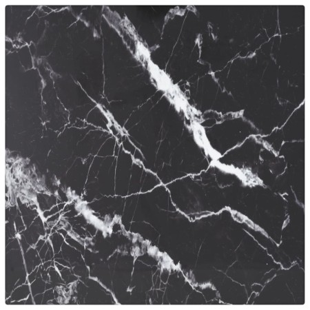 Black tempered glass marble design table board 30x30 cm 6 mm by vidaXL, Table tops - Ref: Foro24-322268, Price: 15,60 €, Disc...