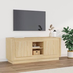 Mueble de TV madera contrachapada roble Sonoma 102x35x45 cm Mueble de TV madera contrachapada roble Sonoma 102x35x45 cm
