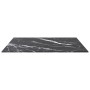 Tablero mesa diseño mármol vidrio templado negro 6