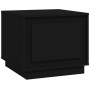 Mesa de centro madera contrachapada negra 51x50x44 cm