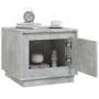 Mesa de centro madera contrachapada gris hormigón 51x50x44 cm