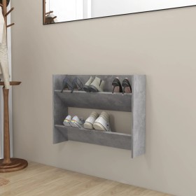 Concrete gray plywood wall shoe rack 80x18x60cm by vidaXL, Shoe racks and shoe organizers - Ref: Foro24-806749, Price: 27,96 ...