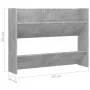 Wandschuhregal aus betongrauem Sperrholz, 80 x 18 x 60 cm von vidaXL, Schuhregale und Schuhorganisatoren - Ref: Foro24-806749...