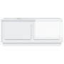 Mesa de centro madera contrachapada blanco brillo 102x50x44 cm