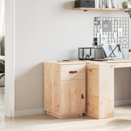 Armario de escritorio madera maciza de pino 40x50x75 cm