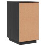 Armario de escritorio madera maciza de pino negro 40x50x75 cm