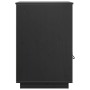 Armario de escritorio madera maciza de pino negro 40x50x75 cm