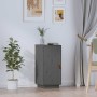 Aparador de madera maciza de pino gris 34x40x75 cm