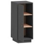 Aparador de madera maciza de pino gris 34x40x75 cm