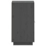 Aparador de madera maciza de pino gris 34x40x75 cm