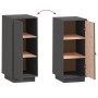 Aparador de madera maciza de pino gris 34x40x75 cm