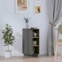 Aparador de madera maciza de pino gris 34x40x75 cm