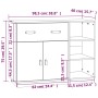 Aparador de madera maciza de pino 98,5x40x75 cm
