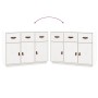 Aparador madera maciza de pino blanco 100x40x75 cm