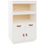 Aparador de madera maciza de pino blanco 67x40x108,5 cm