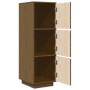 Aparador alto madera maciza de pino marrón miel 34x40x108,5 cm