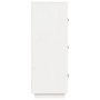 Aparador de madera maciza de pino blanco 67x40x108,5 cm