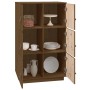 Aparador de madera maciza de pino marrón miel 67x40x108,5 cm