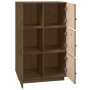 Aparador de madera maciza de pino marrón miel 67x40x108,5 cm