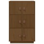 Aparador de madera maciza de pino marrón miel 67x40x108,5 cm