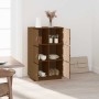 Aparador de madera maciza de pino marrón miel 67x40x108,5 cm