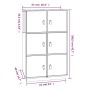 Aparador de madera maciza de pino marrón miel 67x40x108,5 cm