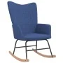 Rocking chair with blue fabric footrest by vidaXL, Rocking chairs - Ref: Foro24-328022, Price: 161,44 €, Discount: %