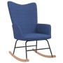 Schaukelstuhl mit Fußstütze blauer Stoff von vidaXL, Schaukelstühle - Ref: Foro24-328022, Preis: 133,83 €, Rabatt: %