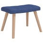 Schaukelstuhl mit Fußstütze blauer Stoff von vidaXL, Schaukelstühle - Ref: Foro24-328022, Preis: 133,83 €, Rabatt: %