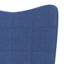 Rocking chair with blue fabric footrest by vidaXL, Rocking chairs - Ref: Foro24-328022, Price: 161,44 €, Discount: %