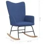 Rocking chair with blue fabric footrest by vidaXL, Rocking chairs - Ref: Foro24-328022, Price: 161,44 €, Discount: %