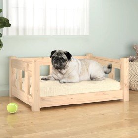 Cama para perros madera maciza de pino 65,5x50,5x28 cm en Camas para perros | Comprar online en Foro24