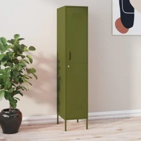 Olive green steel locker cabinet 35x46x180 cm by vidaXL, Lockers and storage cabinets - Ref: Foro24-336252, Price: 227,75 €, ...
