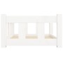 Cama para perros madera maciza de pino blanco 65,5x50,5x28 cm