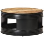 Solid black rough mango wood coffee table 68x68x36 cm by vidaXL, Coffee table - Ref: Foro24-321931, Price: 204,74 €, Discount: %
