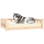 Cama para perros madera maciza de pino 105,5x75,5x28 cm