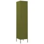 Schließfachschrank aus olivgrünem Stahl, 35 x 46 x 180 cm von vidaXL, Schließfächer und Lagerschränke - Ref: Foro24-336252, P...