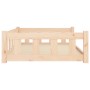 Cama para perros madera maciza de pino 105,5x75,5x28 cm