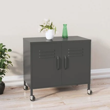 Anthracite gray steel storage cabinet 60x35x56 cm by vidaXL, Lockers and storage cabinets - Ref: Foro24-336267, Price: 141,72...