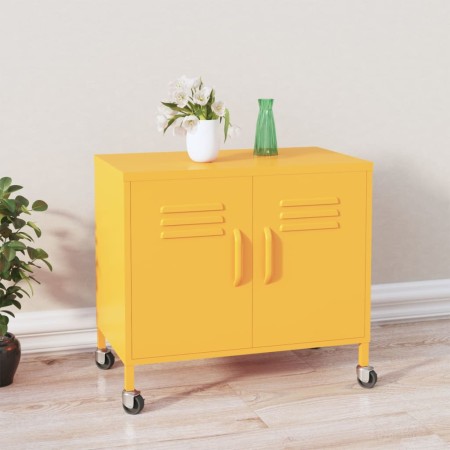 Senfgelber Stahlschrank 60x35x56 cm von vidaXL, Schließfächer und Lagerschränke - Ref: Foro24-336263, Preis: 107,99 €, Rabatt: %
