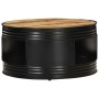 Solid black rough mango wood coffee table 68x68x36 cm by vidaXL, Coffee table - Ref: Foro24-321931, Price: 204,74 €, Discount: %