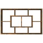 Estantería pared madera ingeniería roble ahumado 85x16x52,5 cm