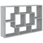 Estantería de pared madera ingeniería gris Sonoma 85x16x52,5 cm